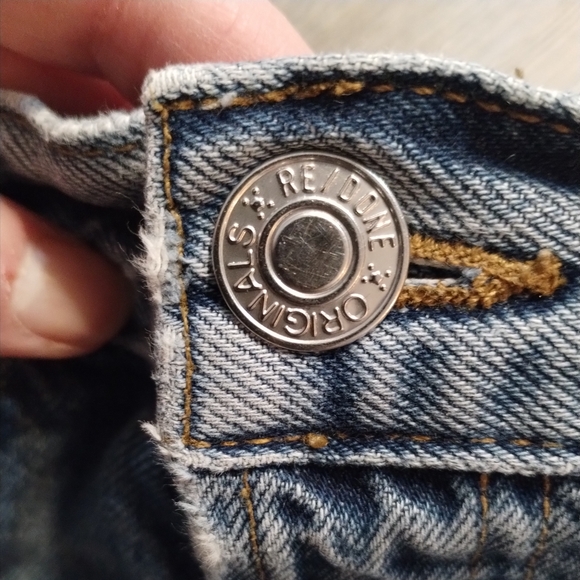 Re/Done Mid 70s High Rise Rigid Stovepipe Jeans - Picture 4 of 13